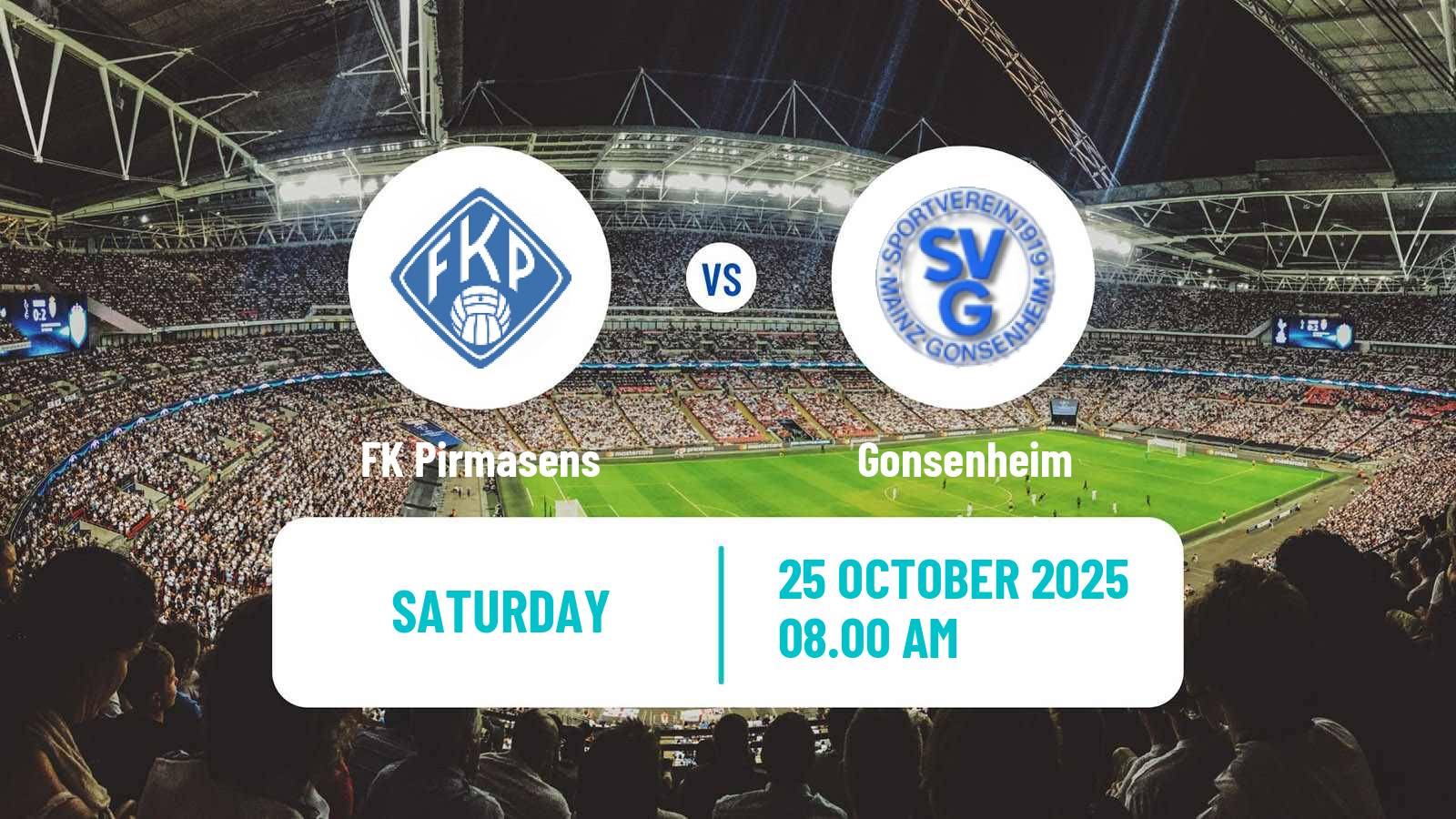 Football German Oberliga Rheinland-Pfalz/Saar Pirmasens - Gonsenheim