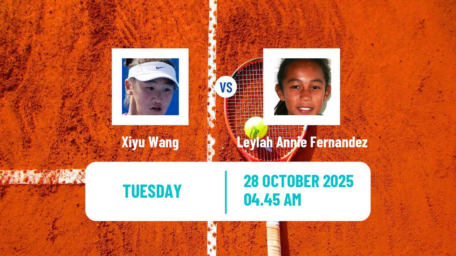 Tennis WTA Hong Kong Xiyu Wang - Leylah Annie Fernandez