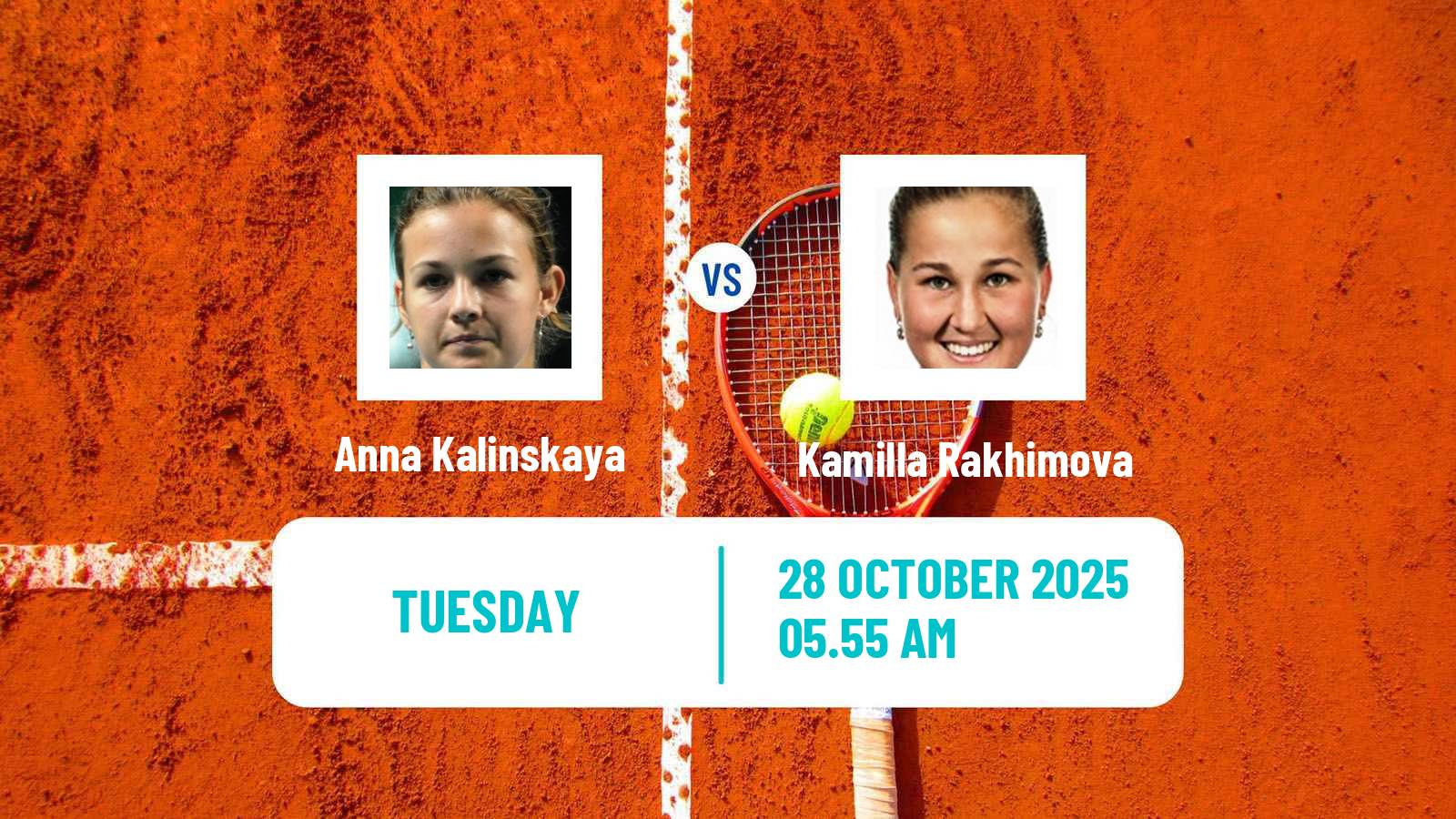 Tennis WTA Hong Kong Anna Kalinskaya - Kamilla Rakhimova