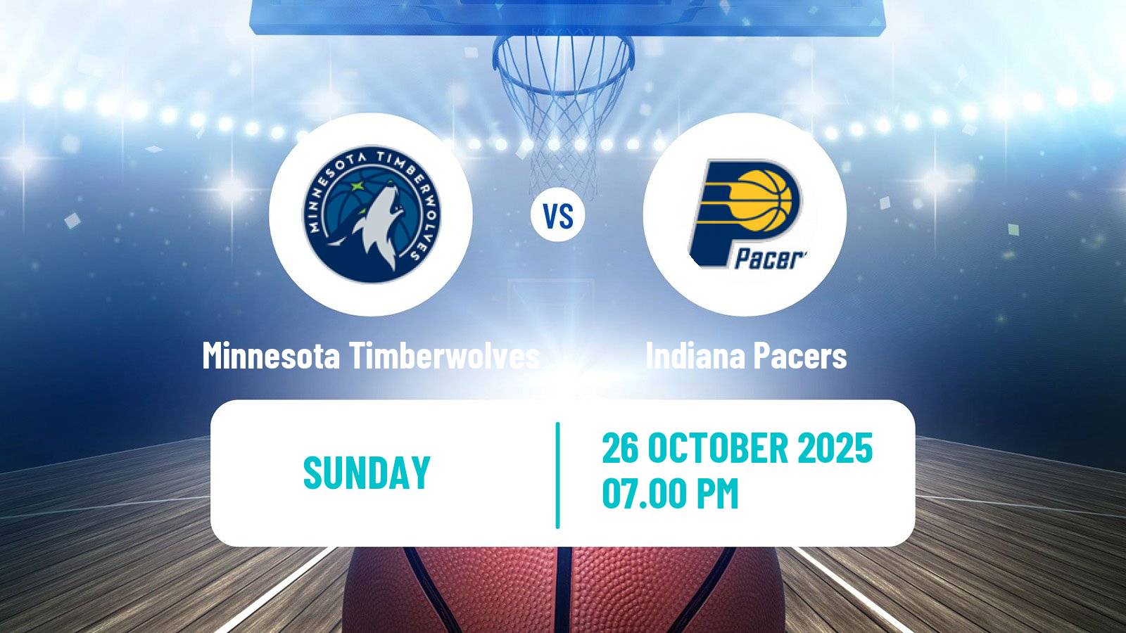 Basketball NBA Minnesota Timberwolves - Indiana Pacers