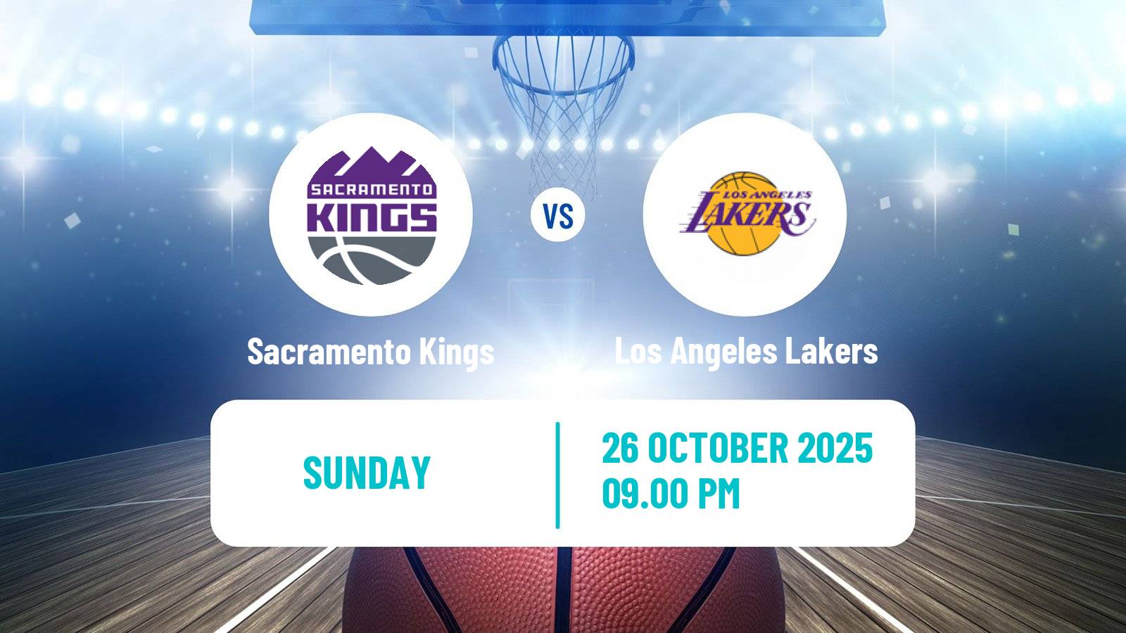 Basketball NBA Sacramento Kings - Los Angeles Lakers