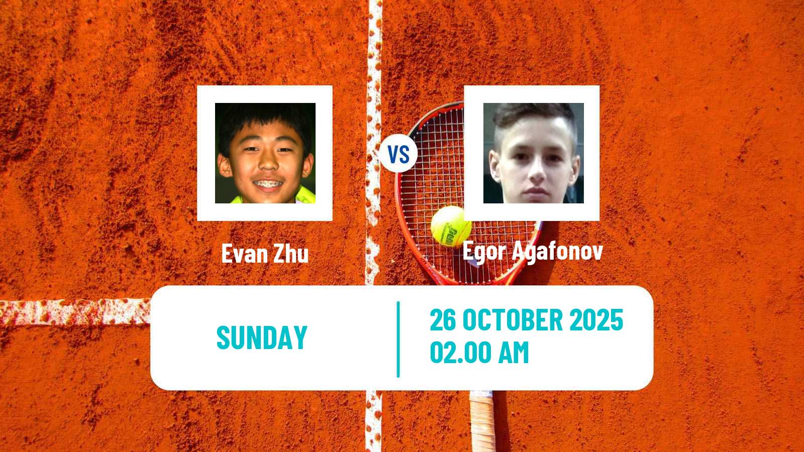 Tennis Seoul Challenger Men Evan Zhu - Egor Agafonov