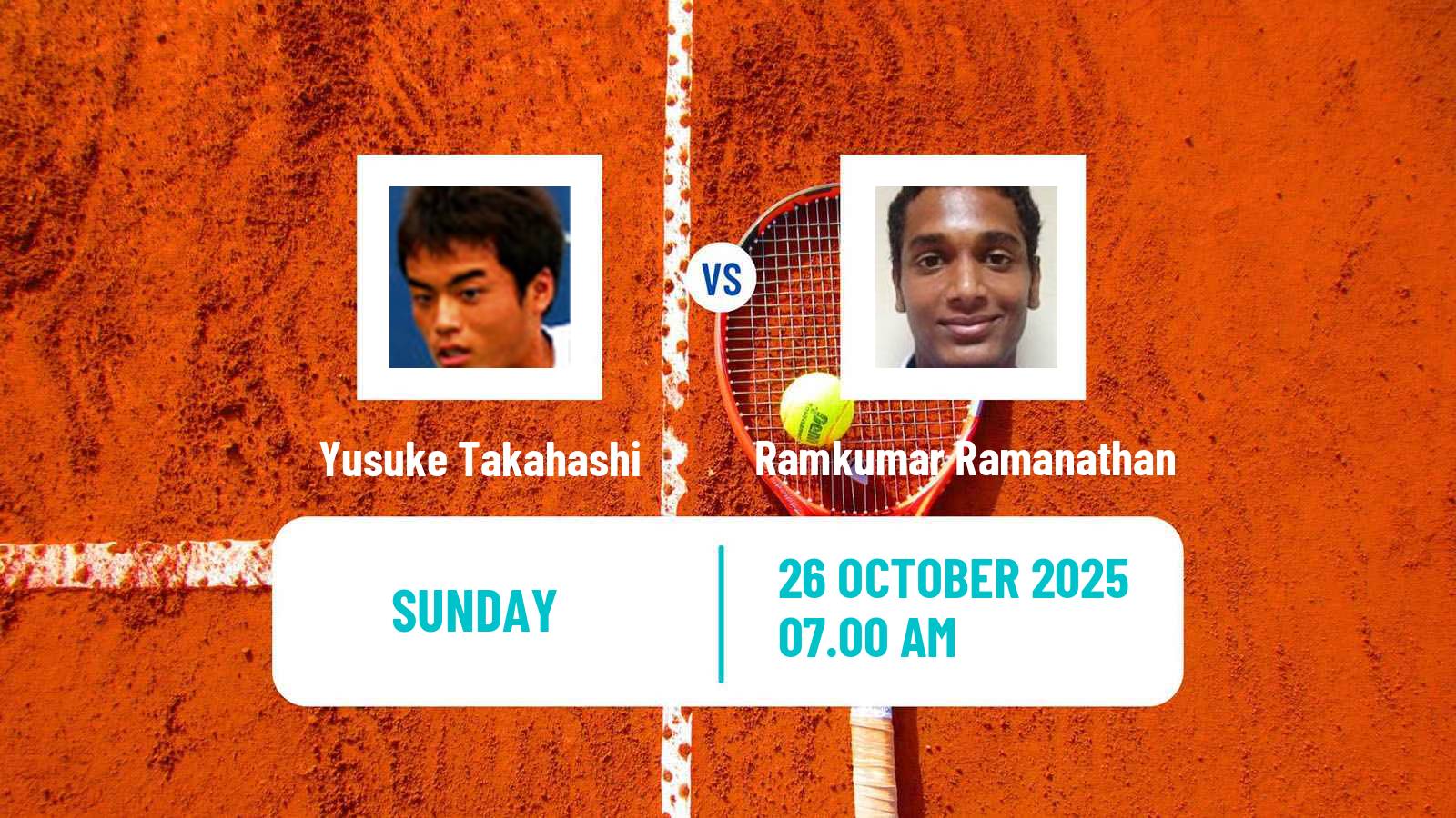 Tennis Seoul Challenger Men Yusuke Takahashi - Ramkumar Ramanathan