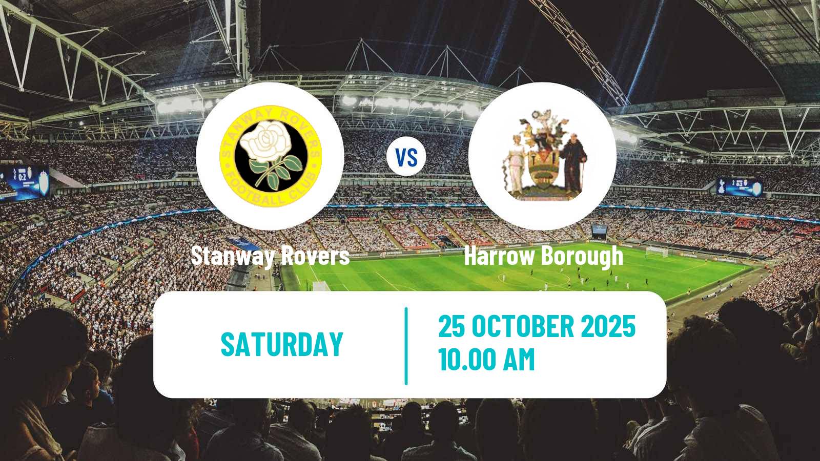 Football English FA Trophy Stanway Rovers - Harrow Borough