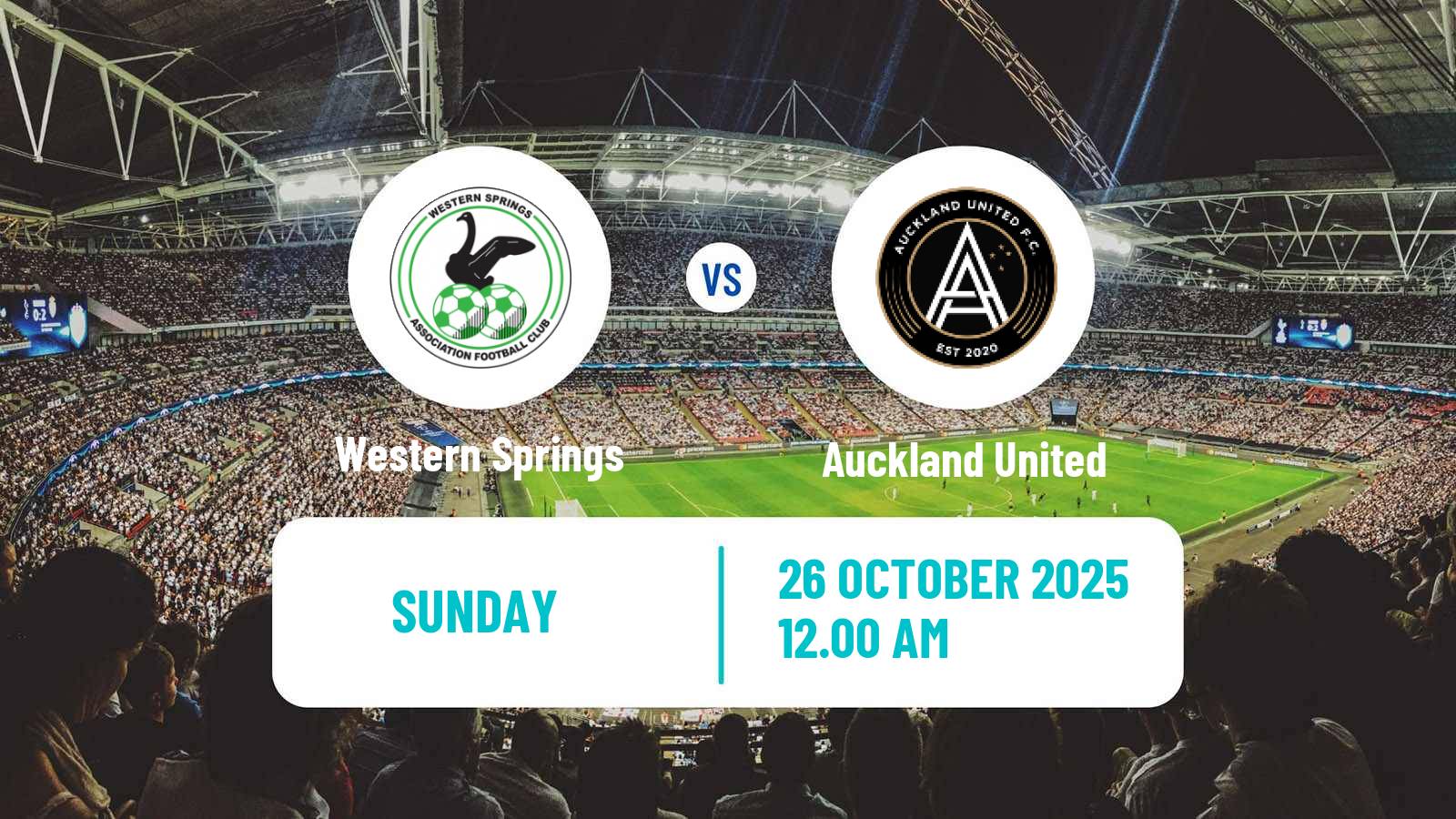 Football New Zealand National League Western Springs - Auckland United