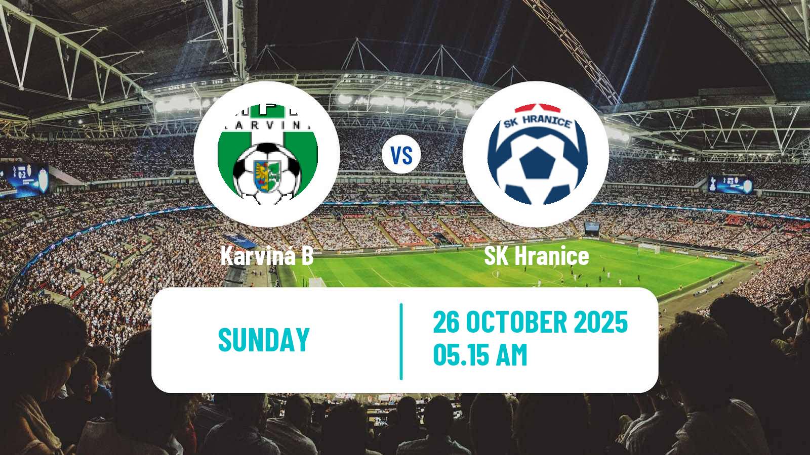 Football Czech MSFL Karviná B - Hranice