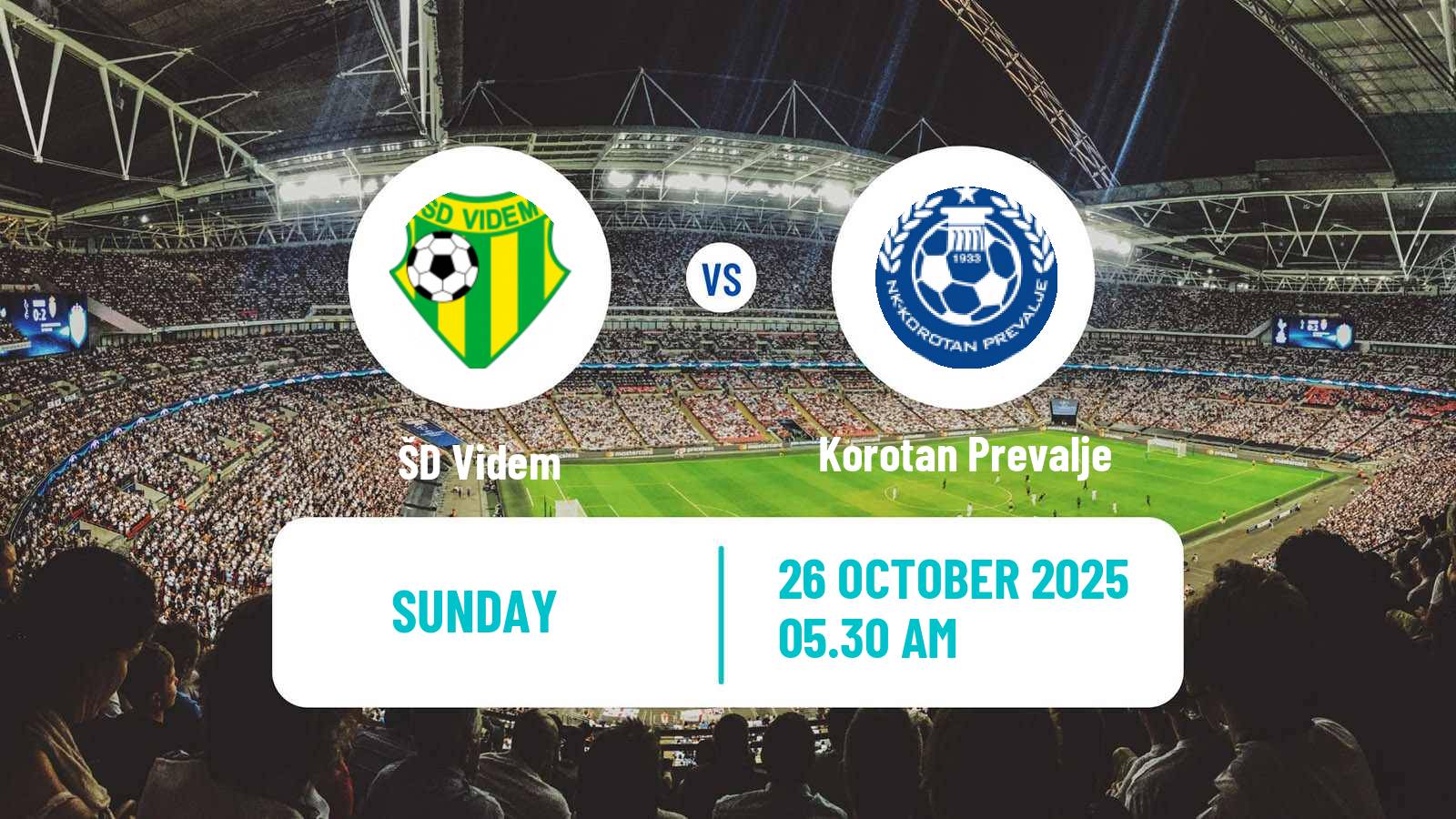 Football Slovenian 3 SNL East Videm - Korotan Prevalje