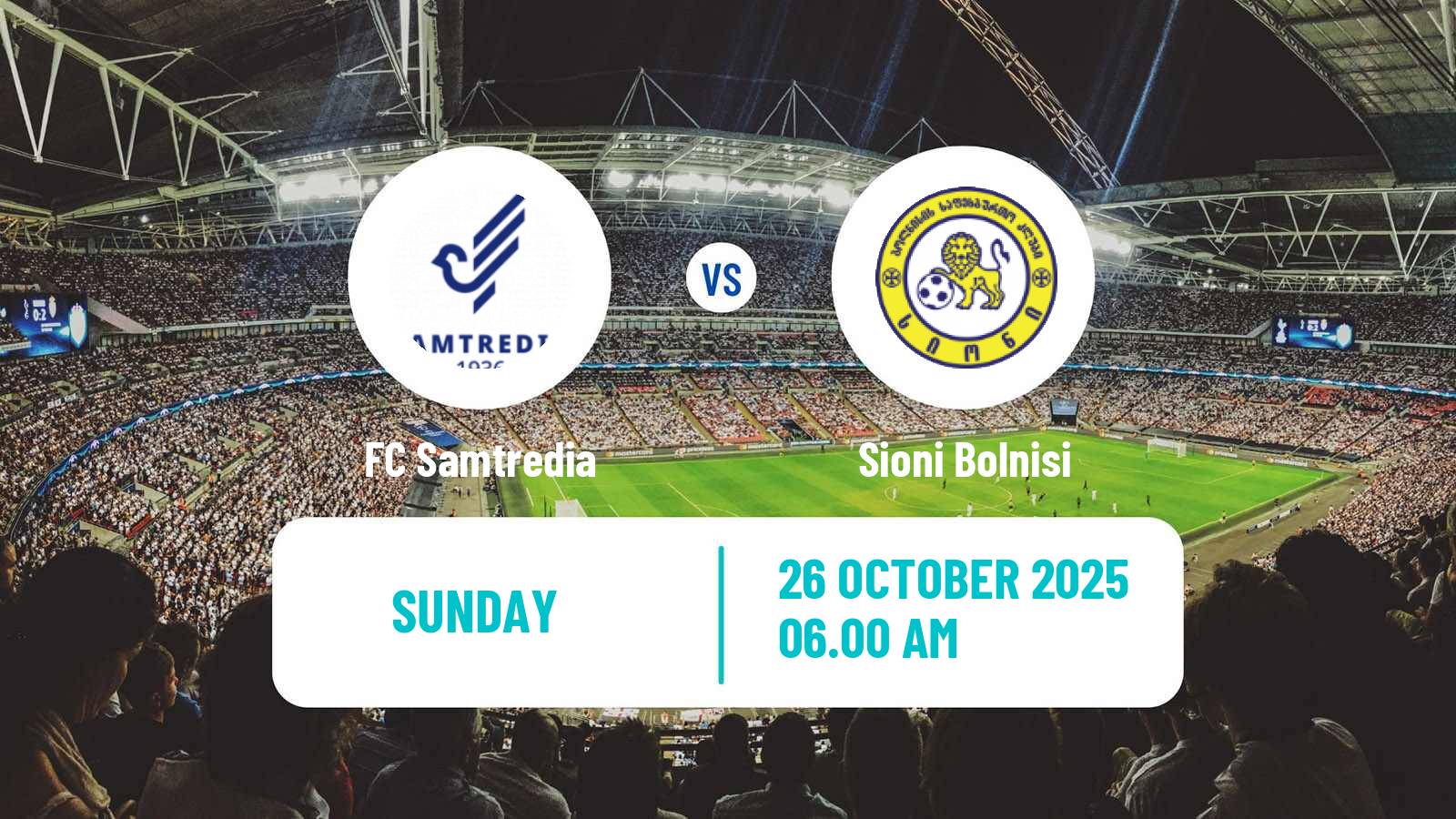Football Georgian Erovnuli Liga 2 Samtredia - Sioni Bolnisi