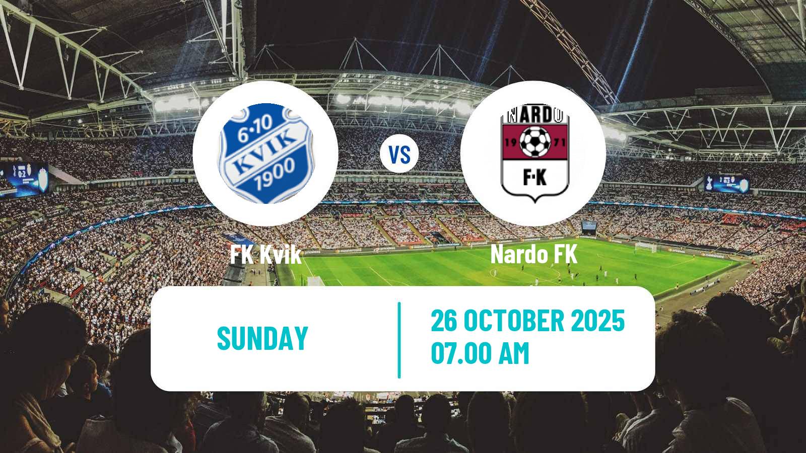 Football Norwegian Division 3 - Group 2 Kvik - Nardo
