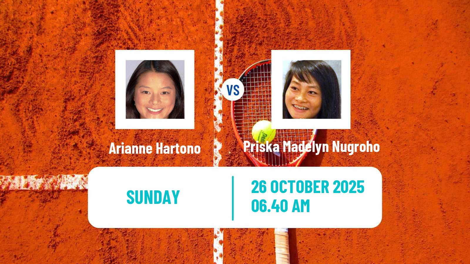 Tennis WTA Chennai Arianne Hartono - Priska Madelyn Nugroho