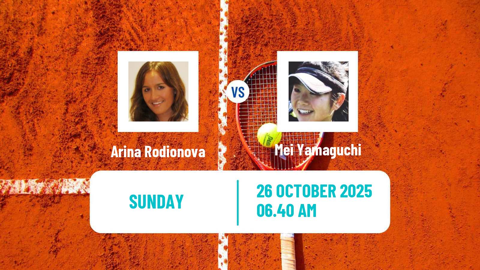 Tennis WTA Chennai Arina Rodionova - Mei Yamaguchi