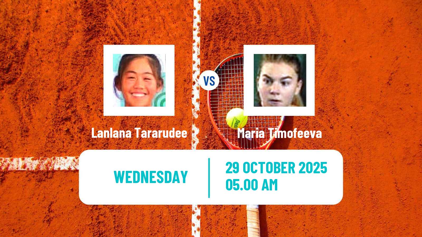 Tennis WTA Chennai Lanlana Tararudee - Maria Timofeeva