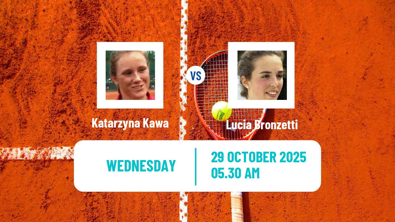 Tennis WTA Chennai Katarzyna Kawa - Lucia Bronzetti