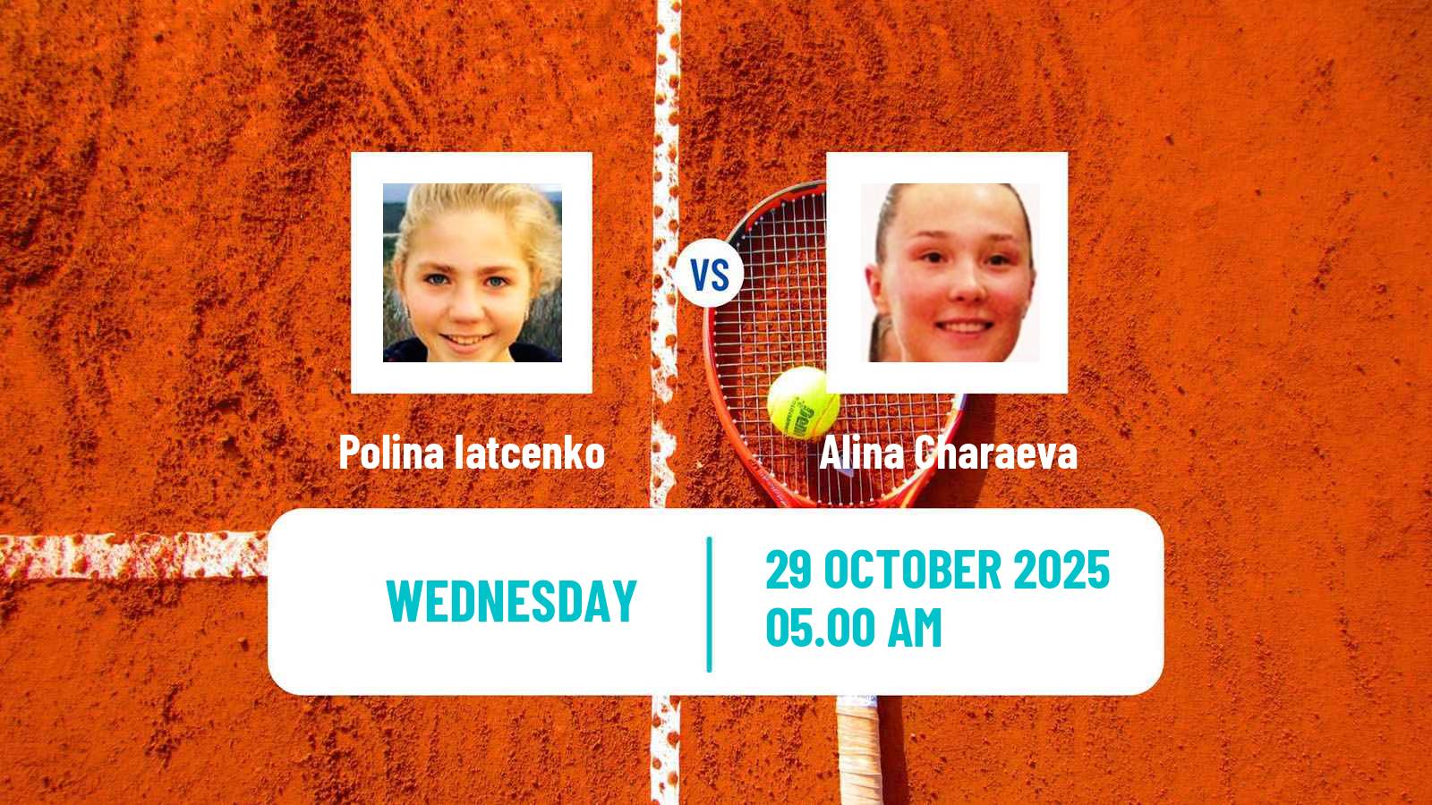 Tennis WTA Chennai Polina Iatcenko - Alina Charaeva
