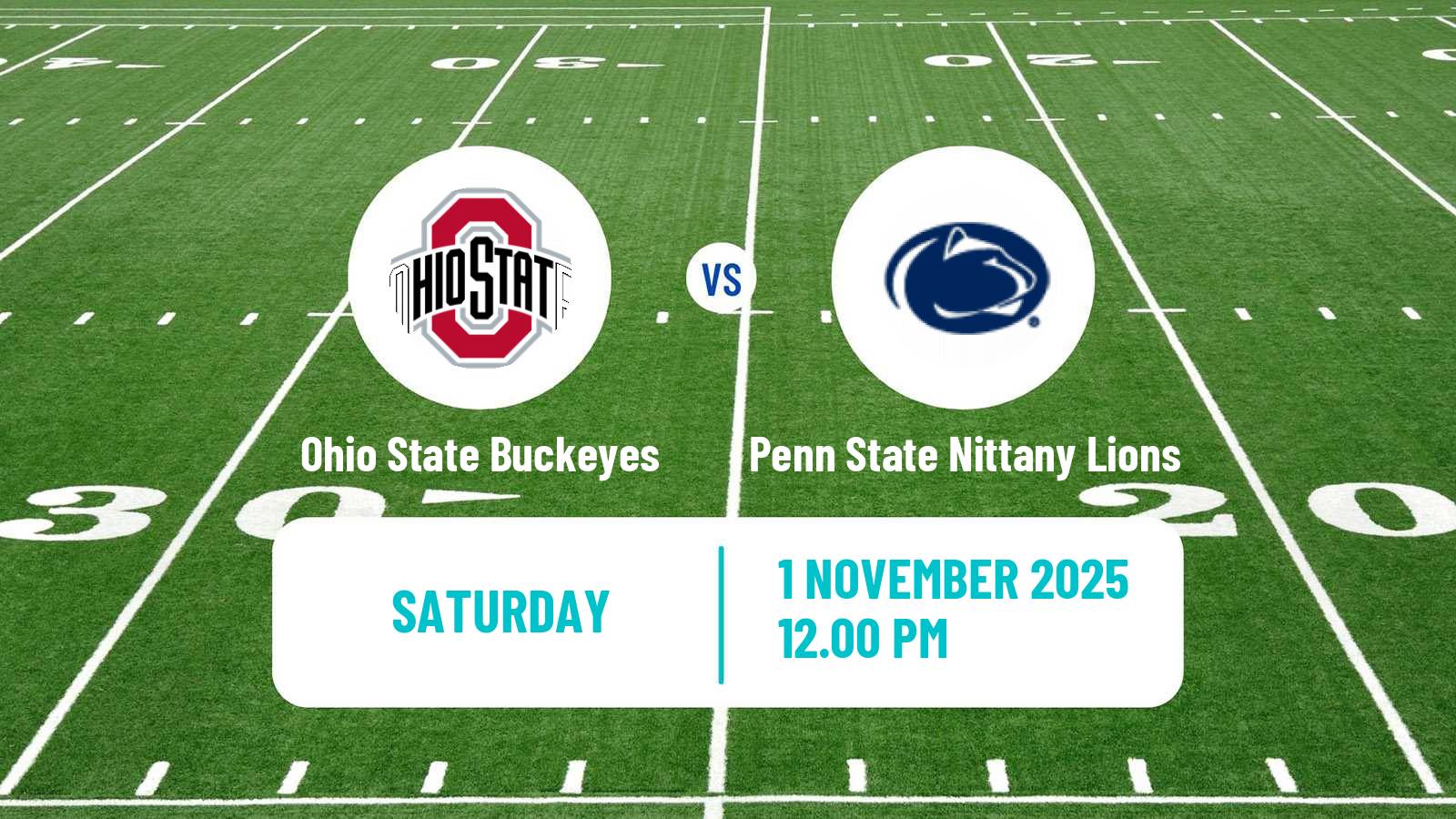 American football NCAA College Football Ohio State Buckeyes - Penn State Nittany Lions