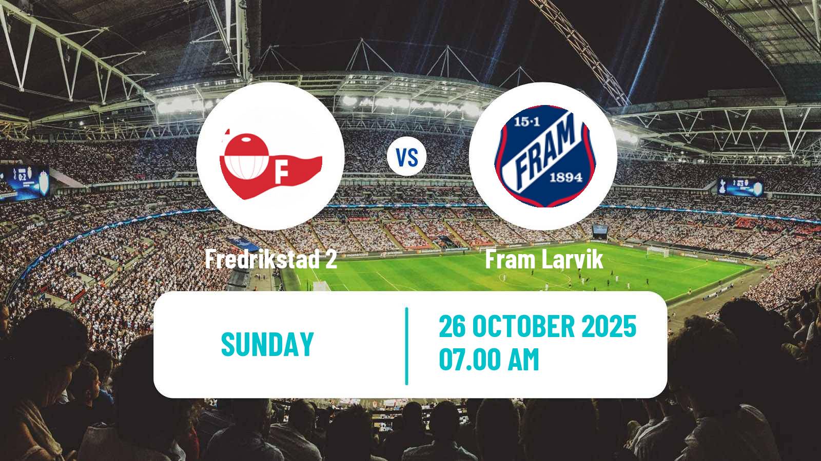 Football Norwegian Division 3 - Group 6 Fredrikstad 2 - Fram Larvik