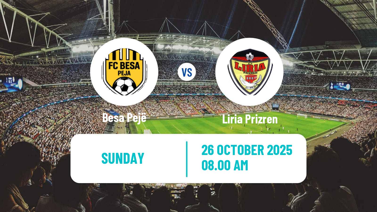 Football Kosovo Liga e Pare Besa Pejë - Liria Prizren