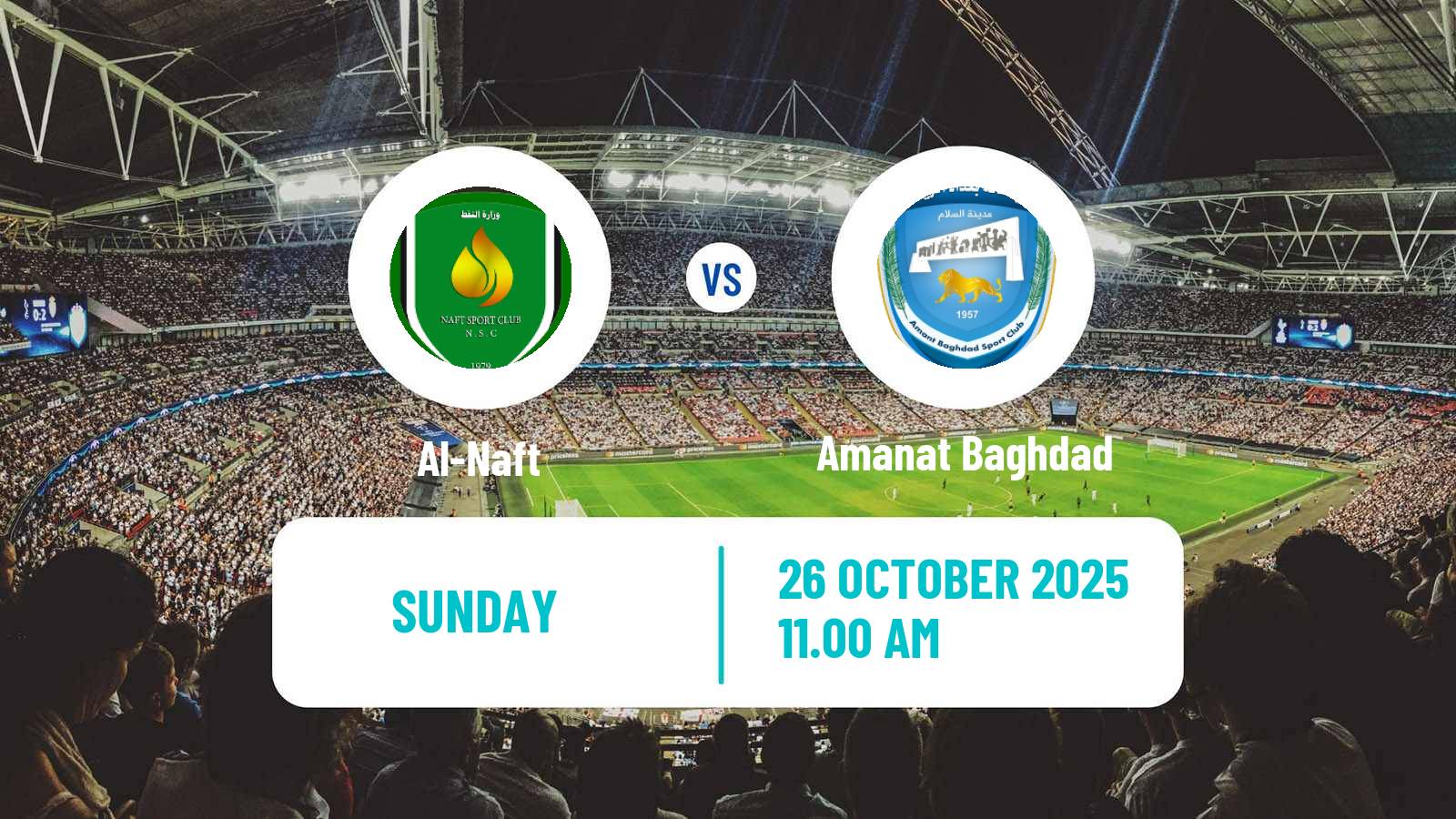 Football Iraqi Premier League Al-Naft - Amanat Baghdad