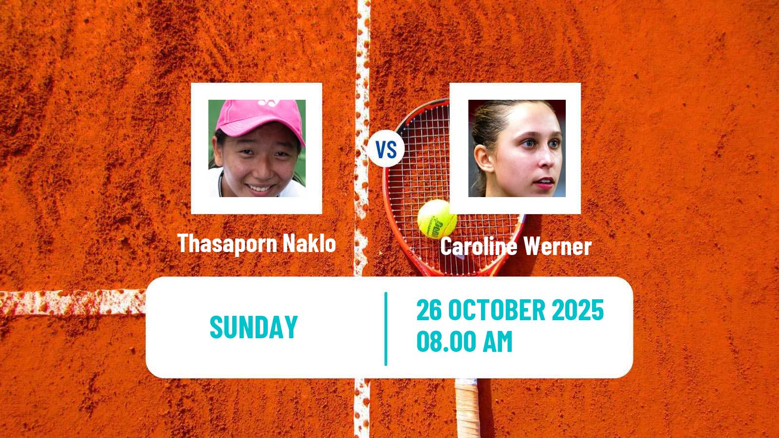 Tennis WTA Chennai Thasaporn Naklo - Caroline Werner