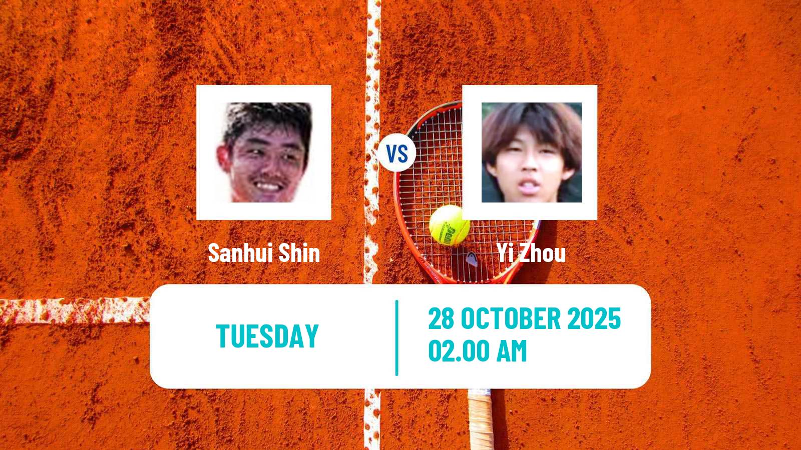Tennis Seoul Challenger Men Sanhui Shin - Yi Zhou
