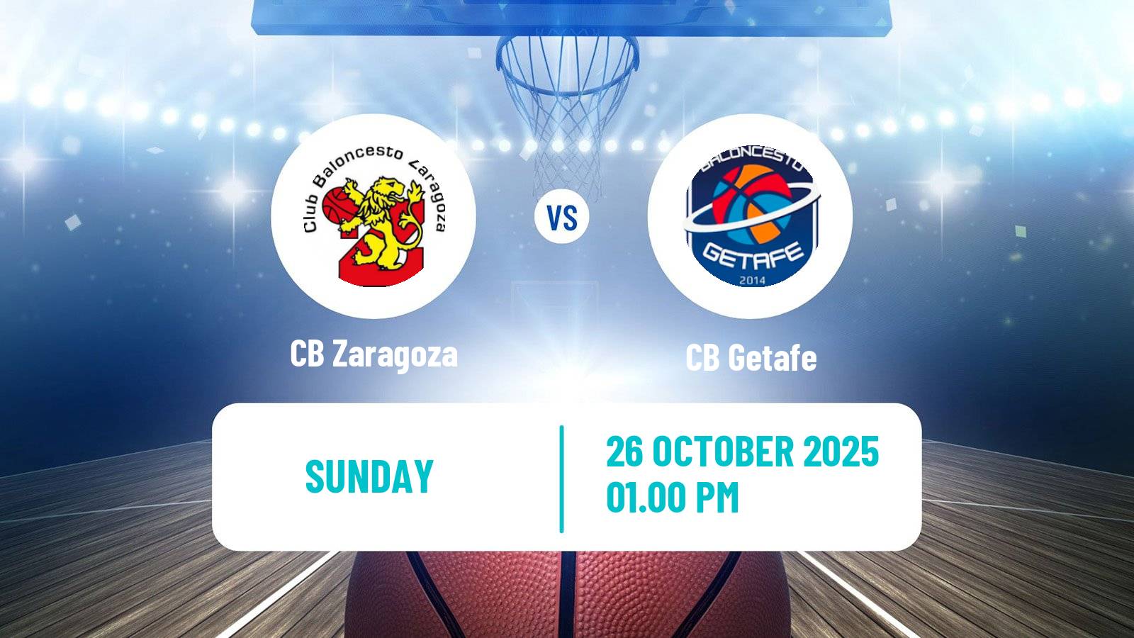Basketball Spanish LEB Plata CB Zaragoza - Getafe