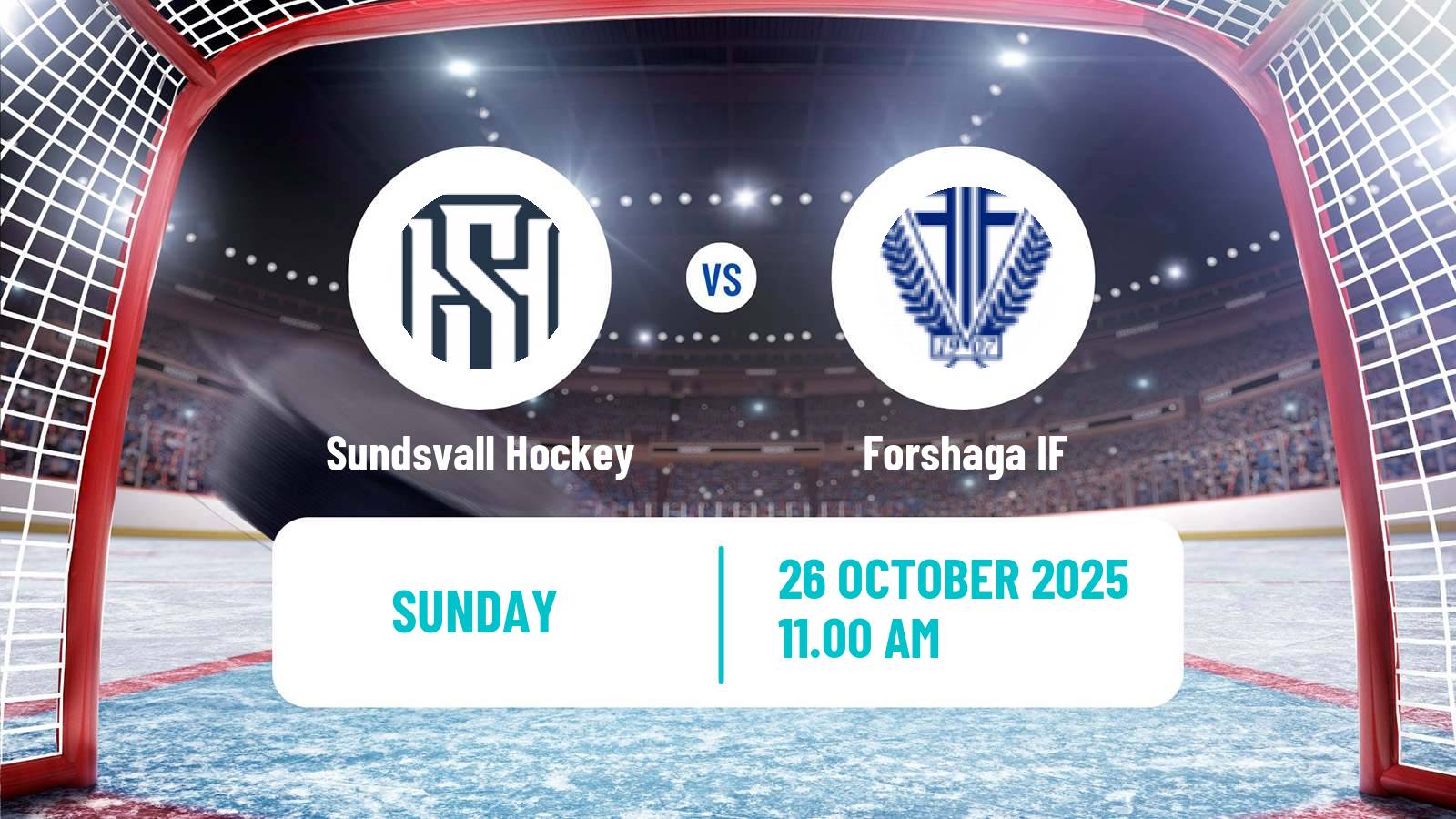 Hockey Swedish HockeyEttan Norra Sundsvall Hockey - Forshaga