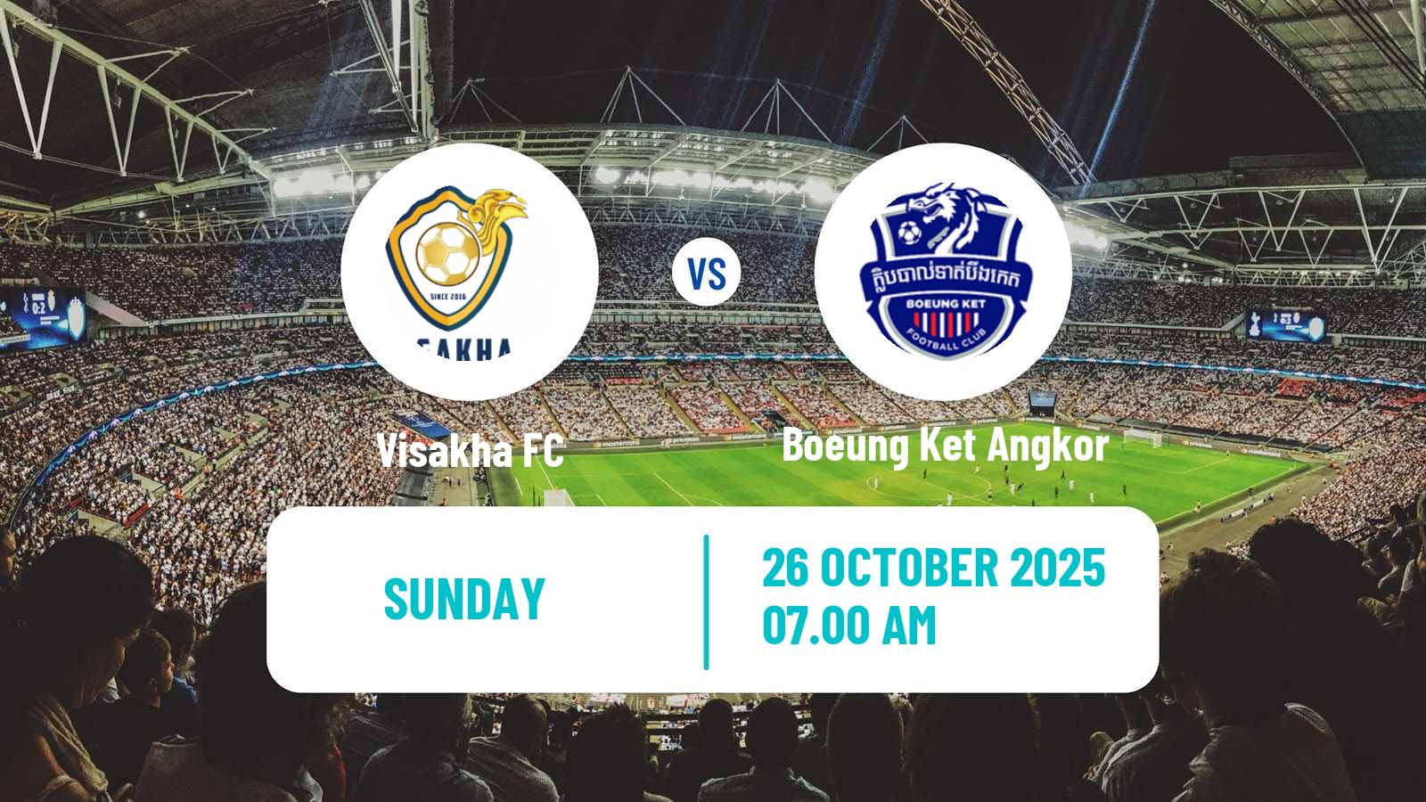 Football Cambodian CPL Visakha - Boeung Ket Angkor