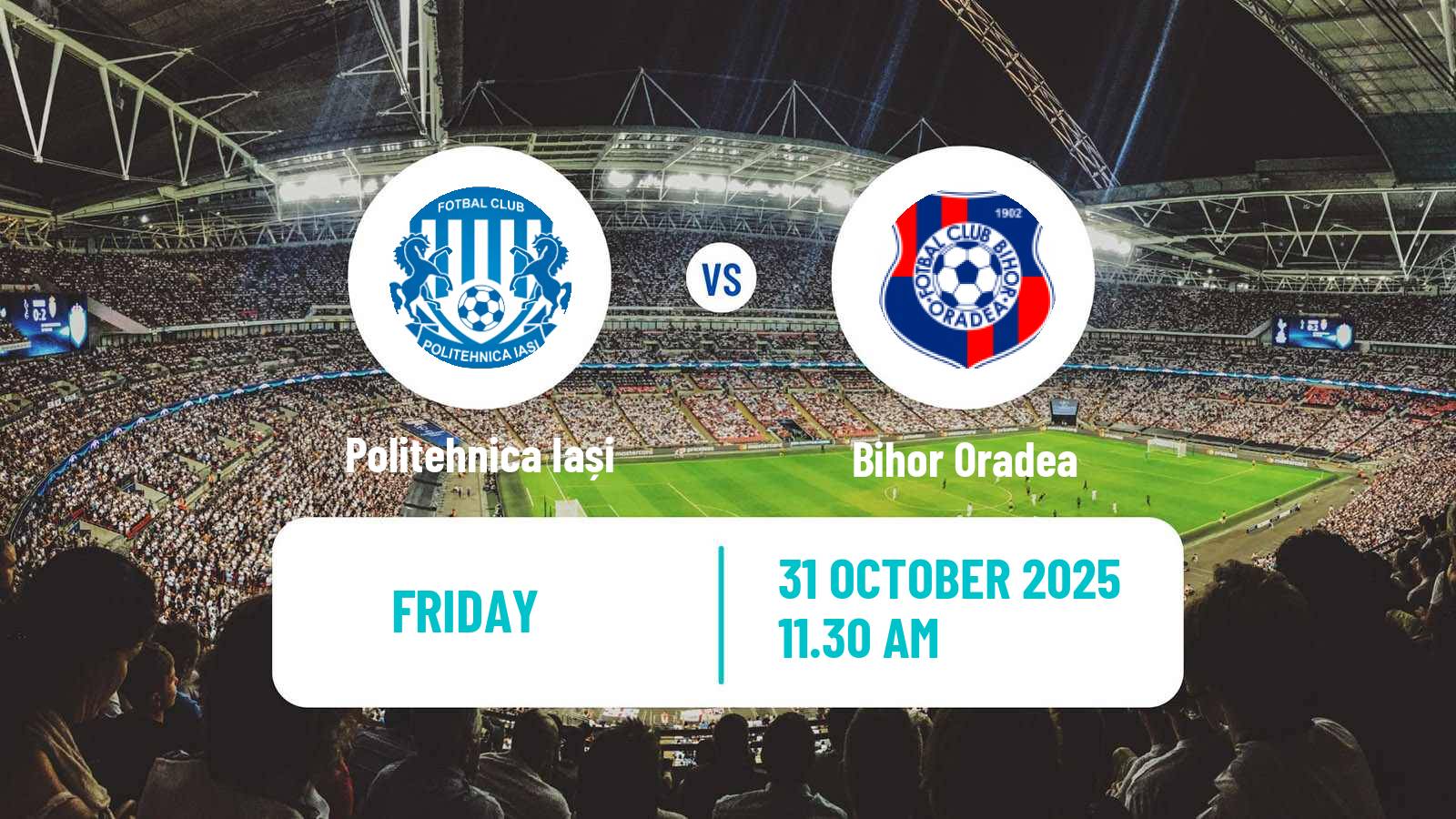 Football Romanian Division 2 Politehnica Iași - Bihor Oradea