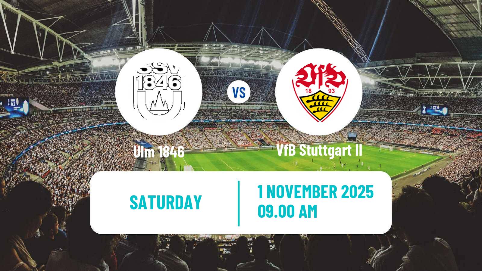 Football German 3 Bundesliga Ulm 1846 - VfB Stuttgart II