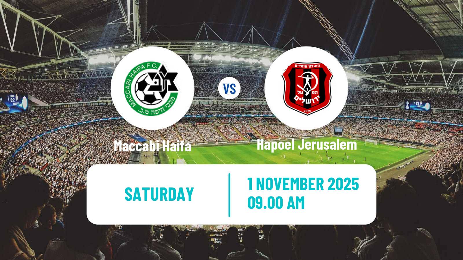 Football Israeli Ligat haAl Maccabi Haifa - Hapoel Jerusalem