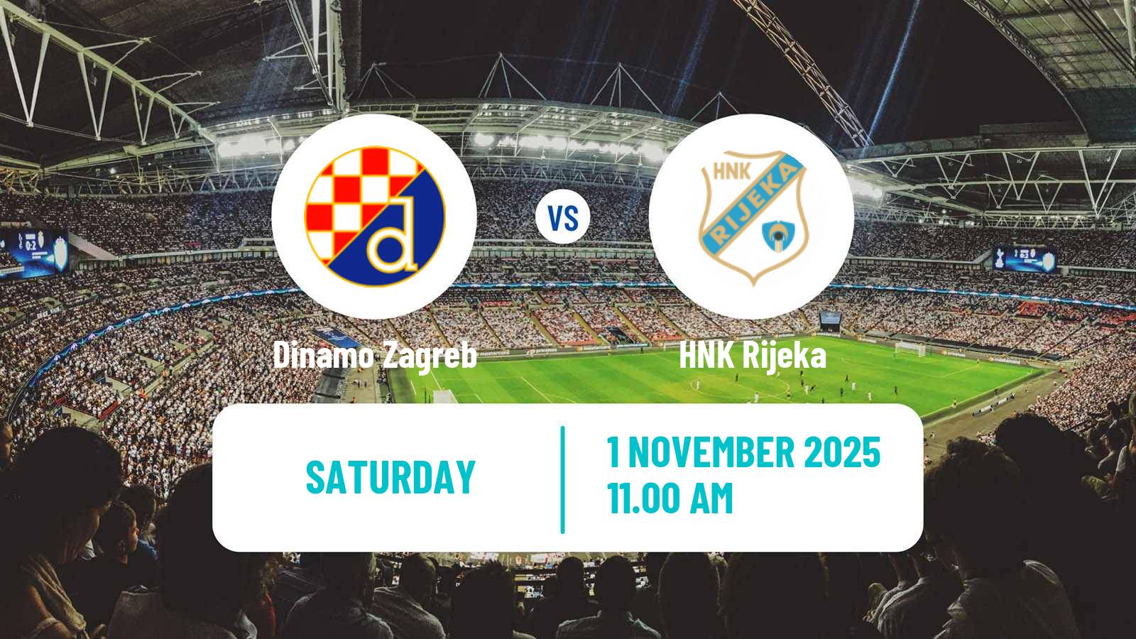 Football Croatian HNL Dinamo Zagreb - Rijeka