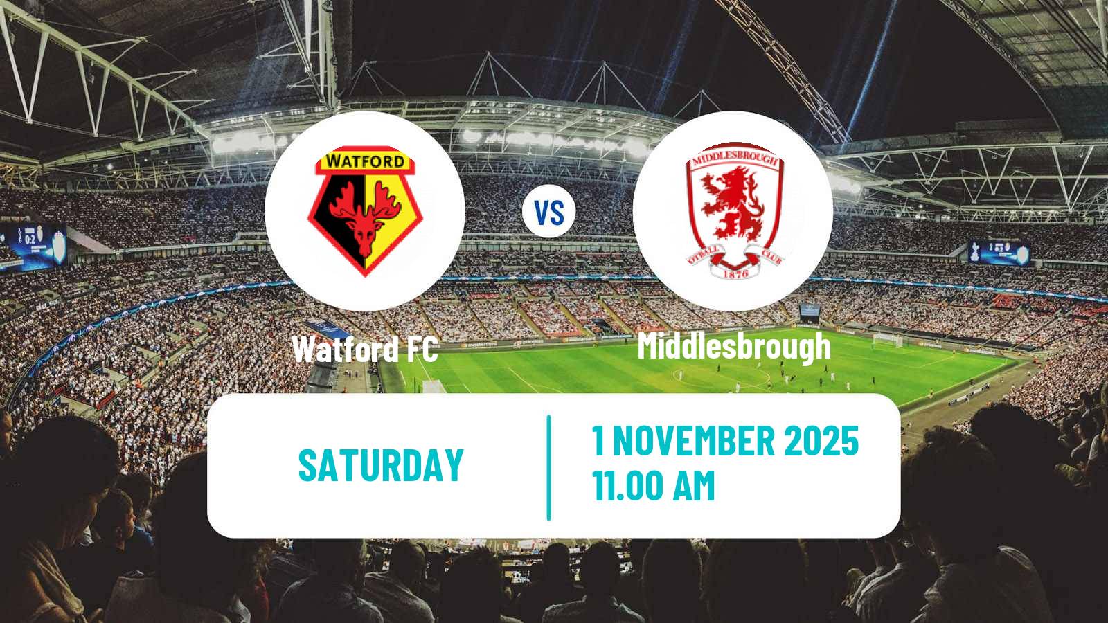Football English League Championship Watford - Middlesbrough