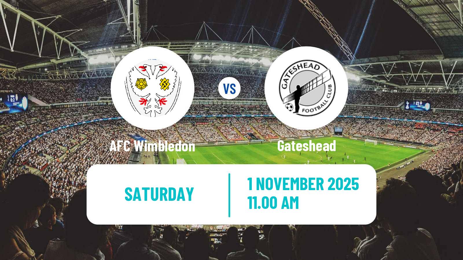 Football English FA Cup AFC Wimbledon - Gateshead
