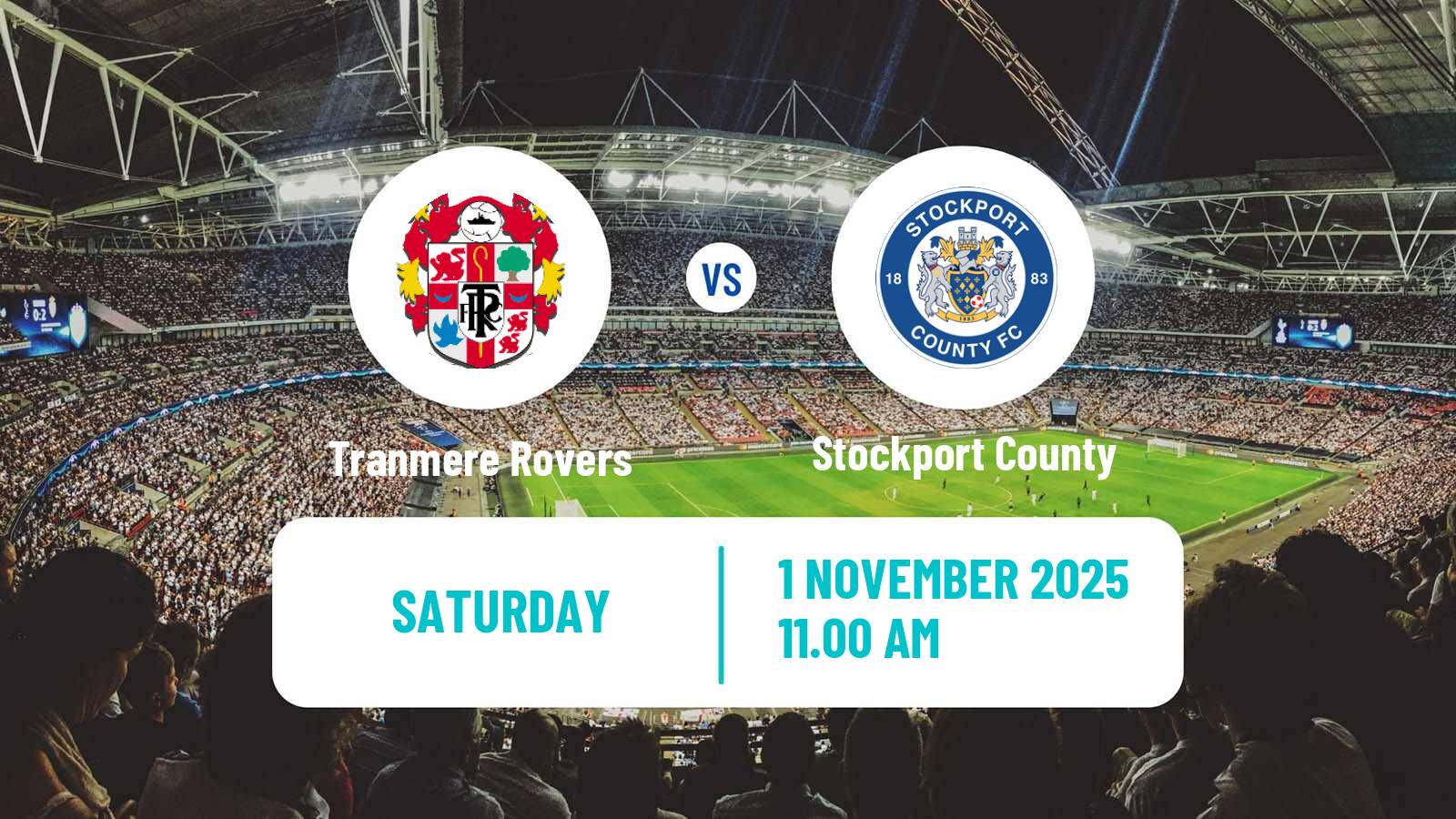 Football English FA Cup Tranmere Rovers - Stockport County