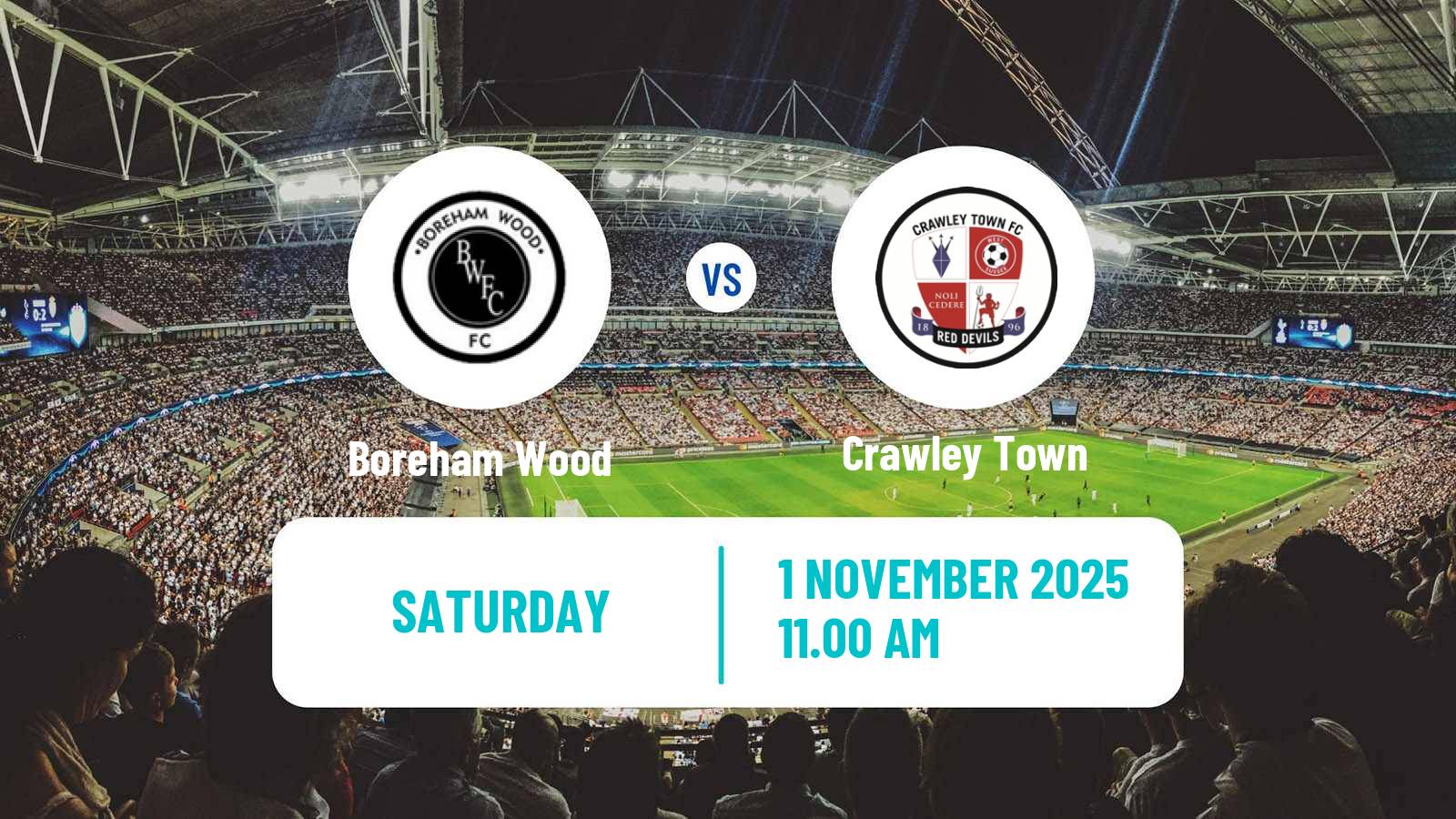Football English FA Cup Boreham Wood - Crawley Town