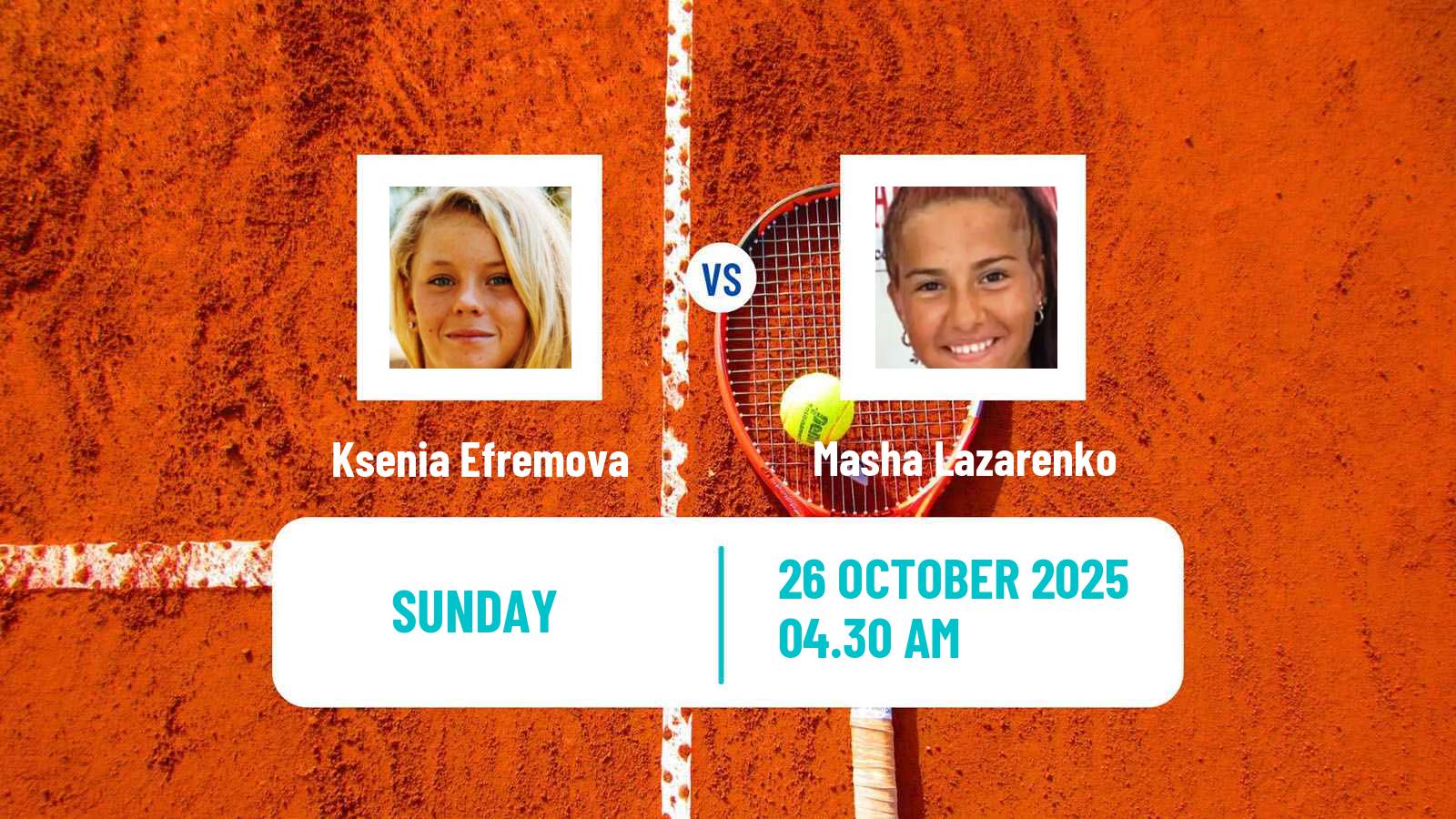 Tennis ITF W15 Monastir 36 Women Ksenia Efremova - Masha Lazarenko