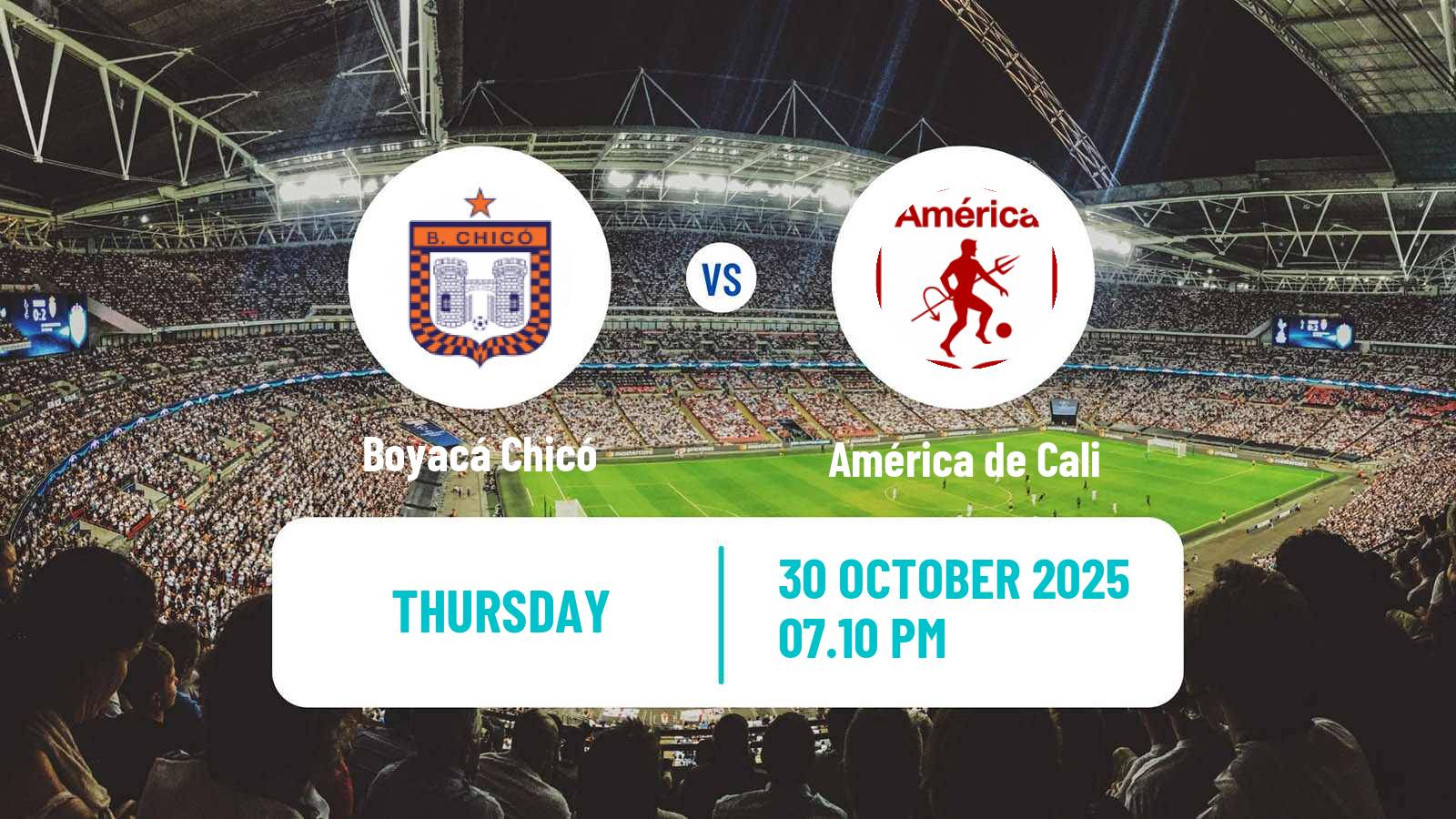 Football Colombian Primera A Boyacá Chicó - América de Cali