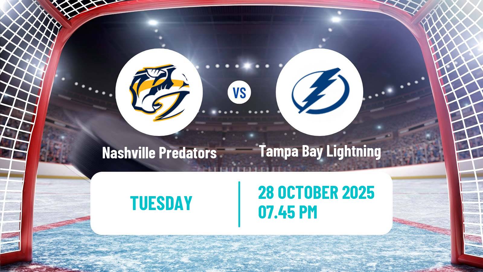 Hockey NHL Nashville Predators - Tampa Bay Lightning