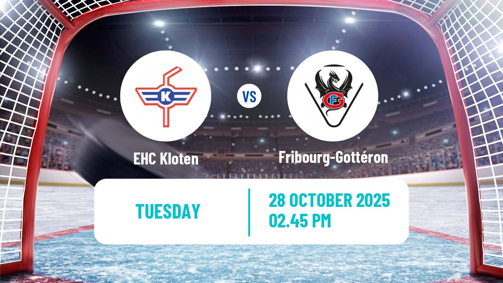 Hockey Swiss National League Hockey EHC Kloten - Fribourg-Gottéron