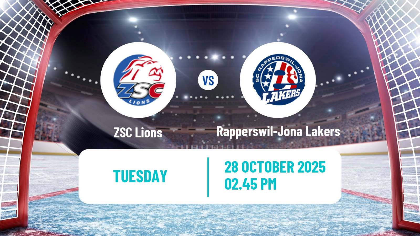 Hockey Swiss National League Hockey ZSC Lions - Rapperswil-Jona Lakers