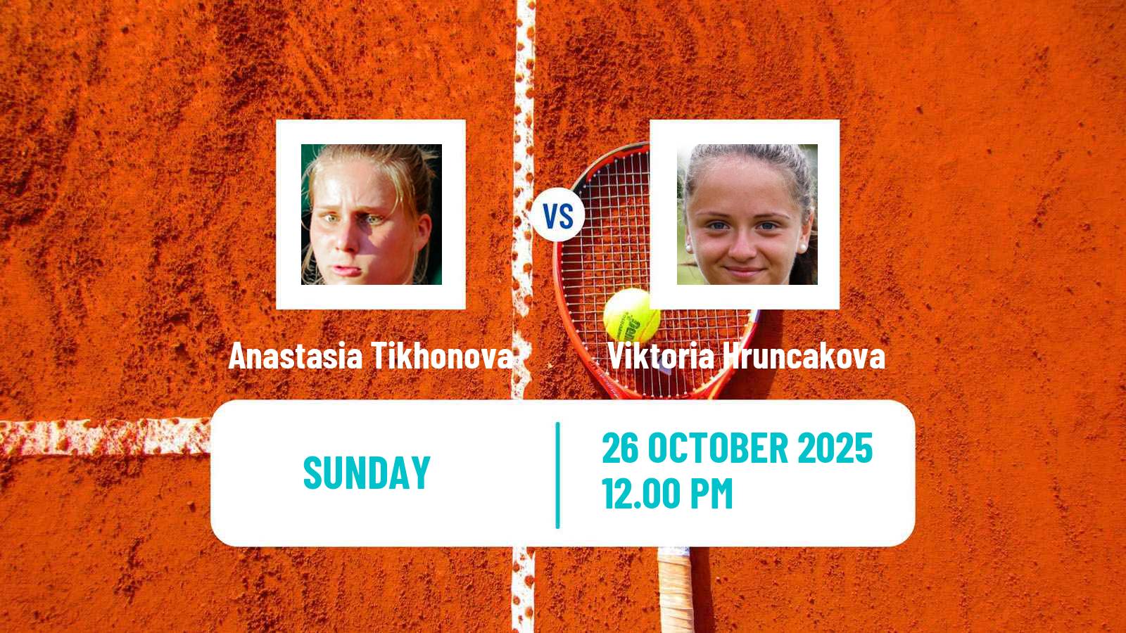 Tennis ITF W75 Saguenay Women Anastasia Tikhonova - Viktoria Hruncakova