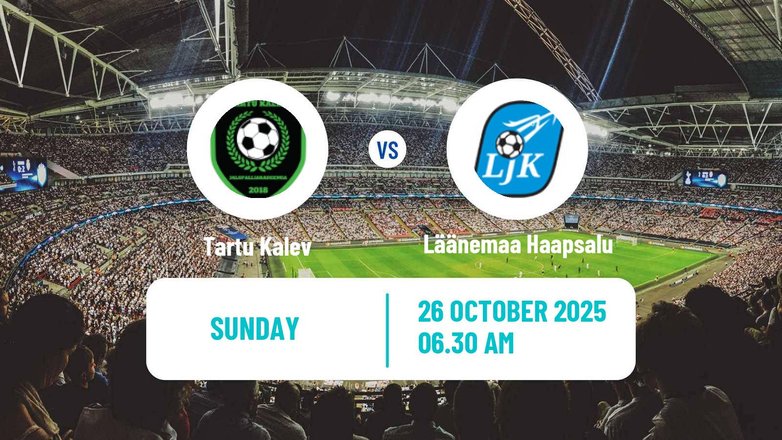Football Estonian Esiliiga B Tartu Kalev - Läänemaa Haapsalu