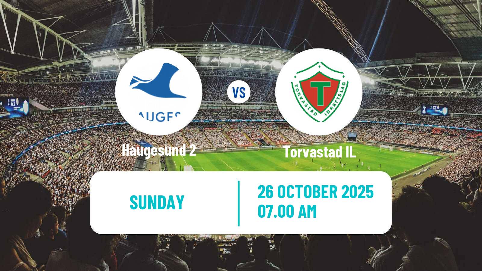Football Norwegian Division 3 - Group 5 Haugesund 2 - Torvastad