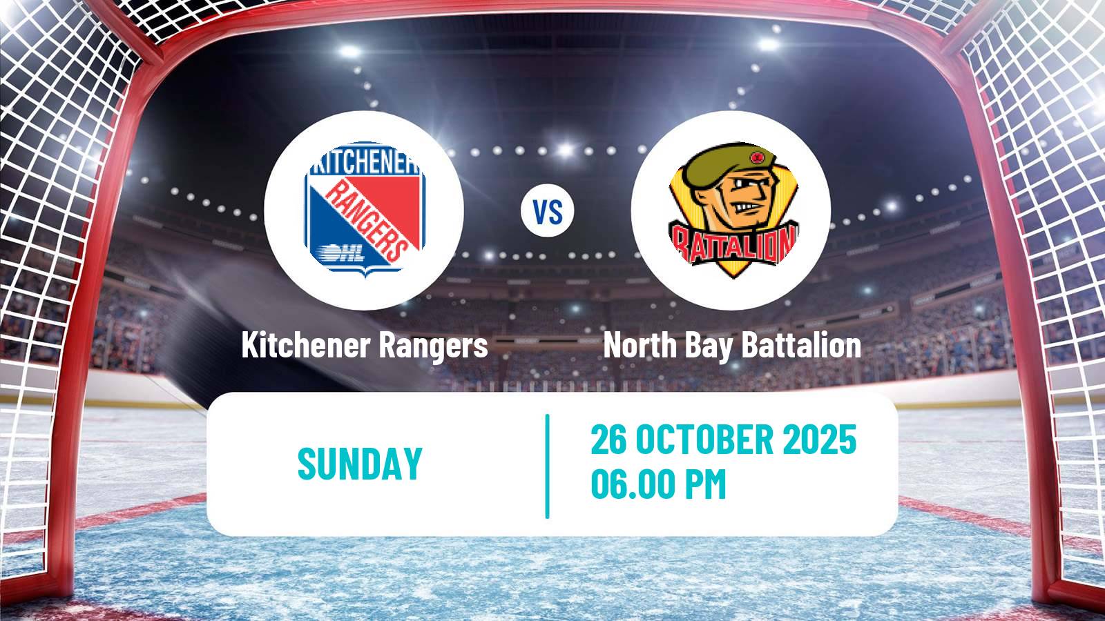 Hockey OHL Kitchener Rangers - North Bay Battalion