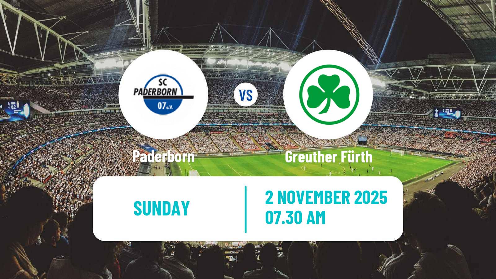 Football German 2 Bundesliga Paderborn - Greuther Fürth