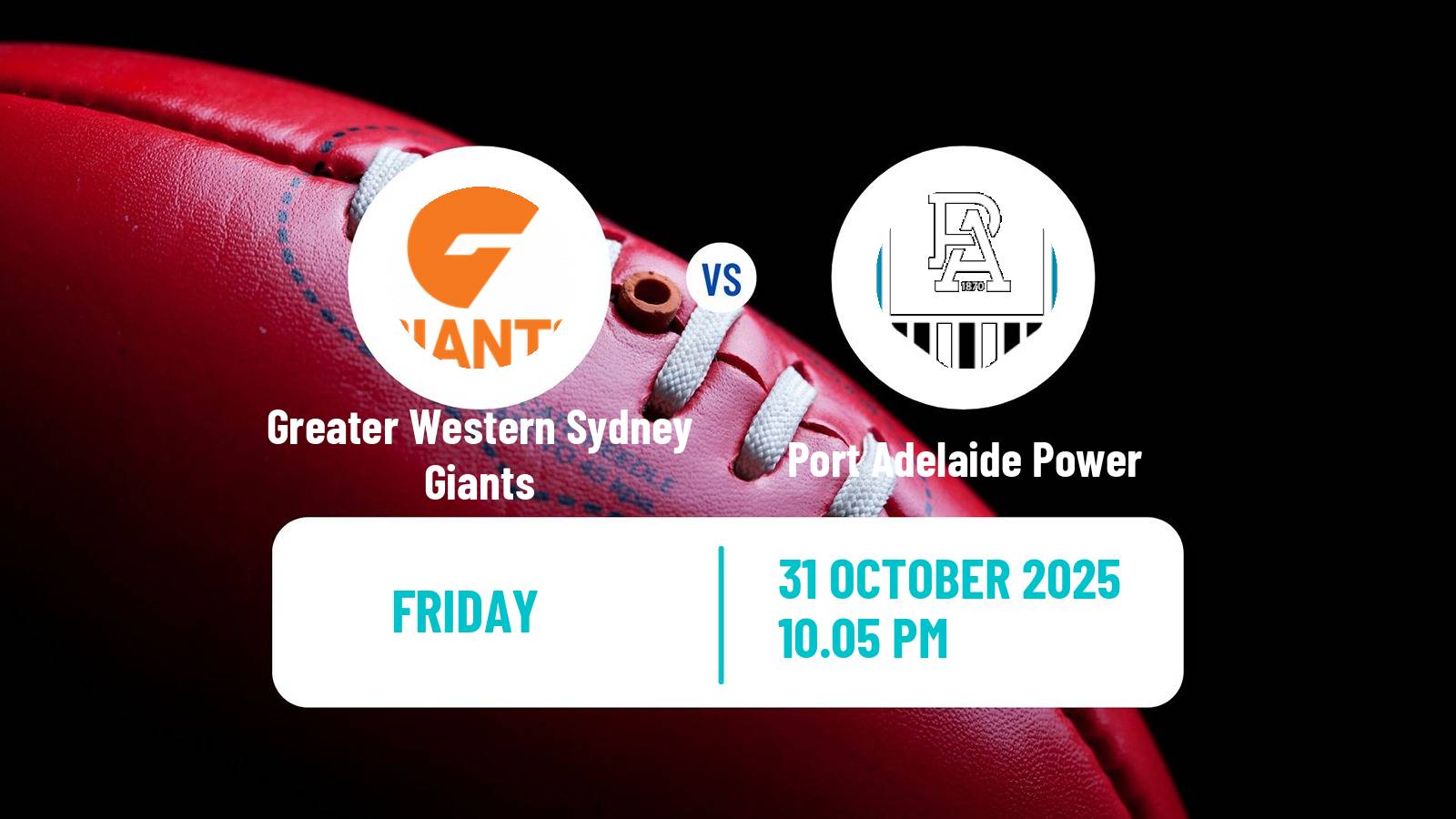 Aussie rules AFL Women Greater Western Sydney Giants - Port Adelaide Power