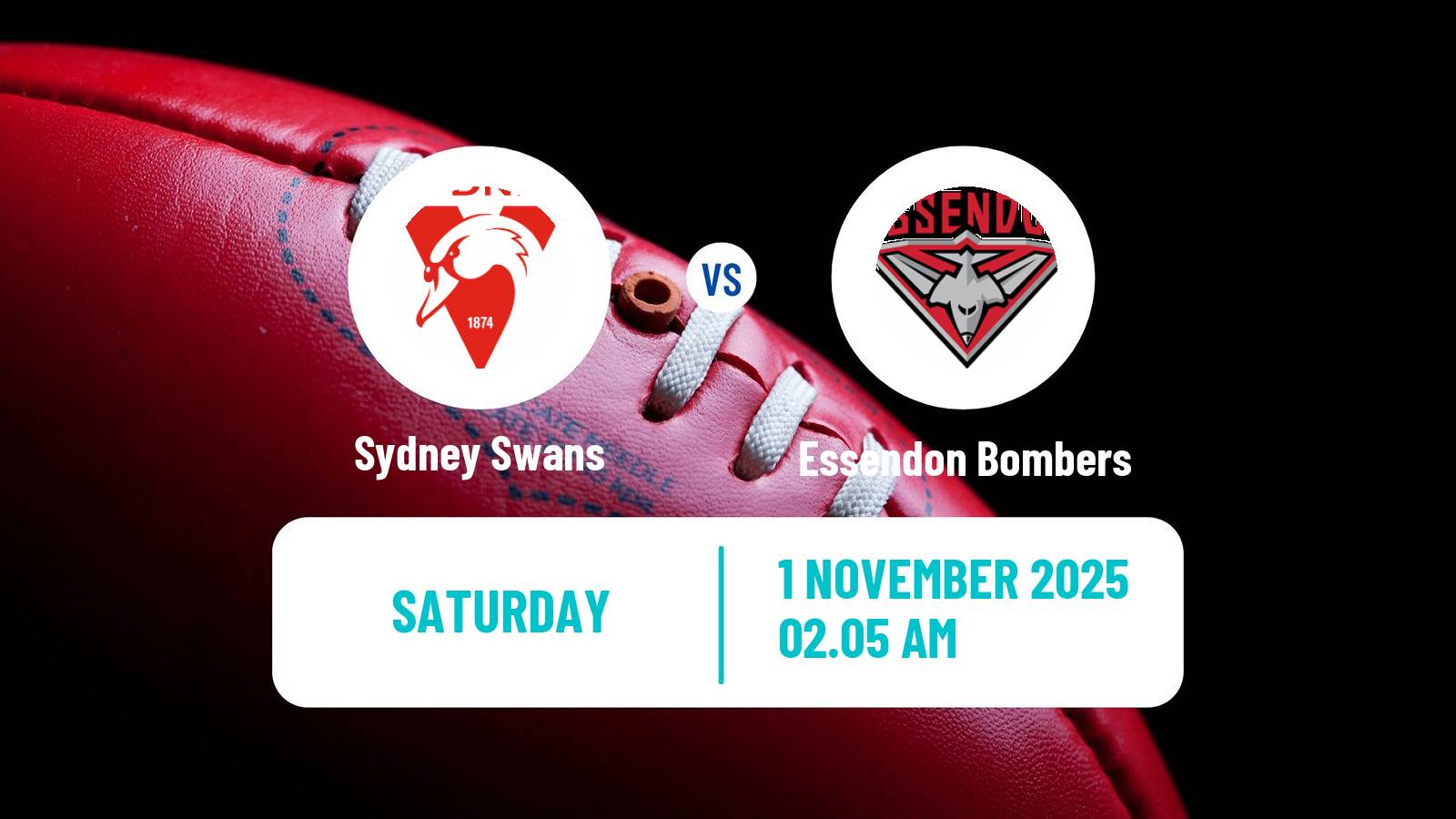 Aussie rules AFL Women Sydney Swans - Essendon Bombers