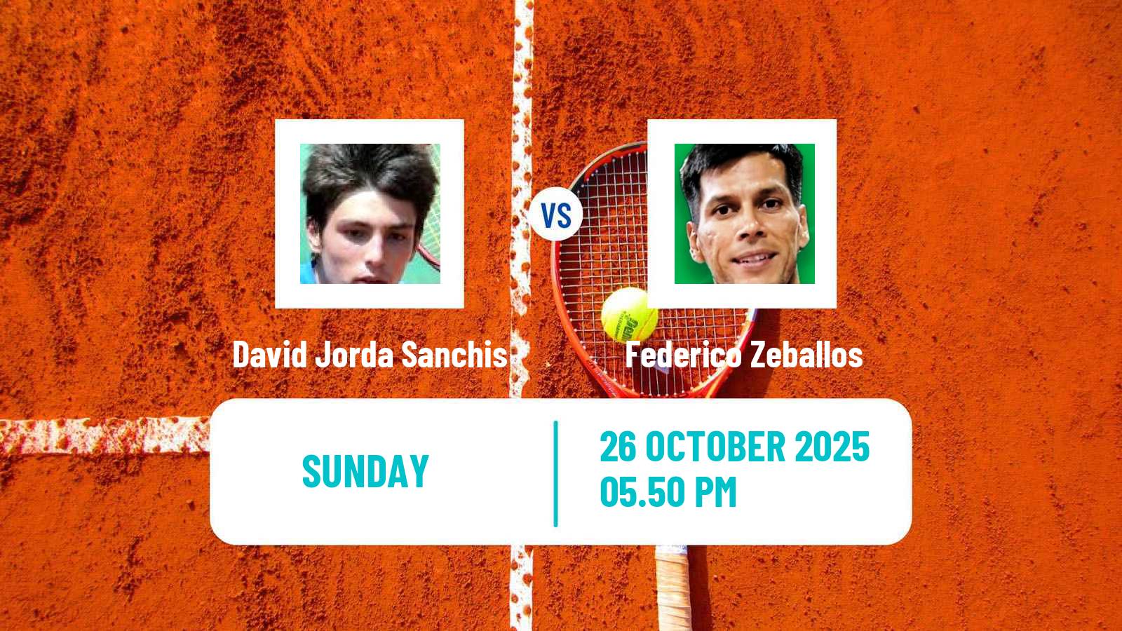 Tennis Lima 2 Challenger Men David Jorda Sanchis - Federico Zeballos