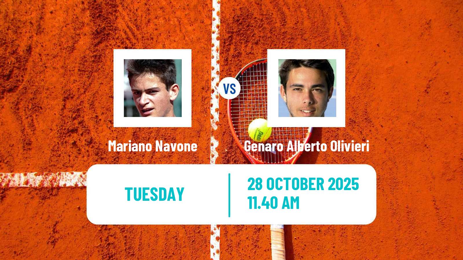 Tennis Lima 2 Challenger Men Mariano Navone - Genaro Alberto Olivieri