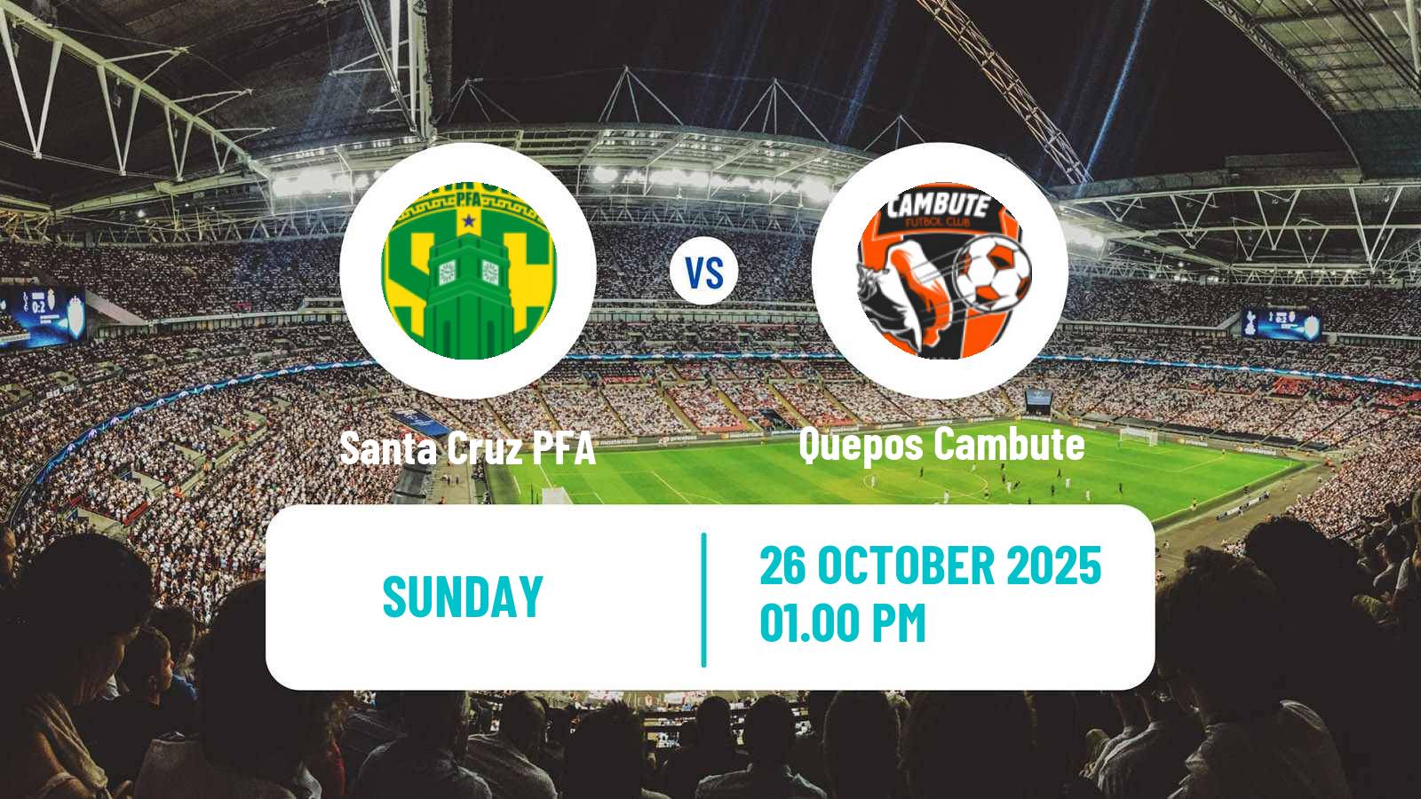 Football Costa Rican Liga de Ascenso Santa Cruz PFA - Quepos Cambute